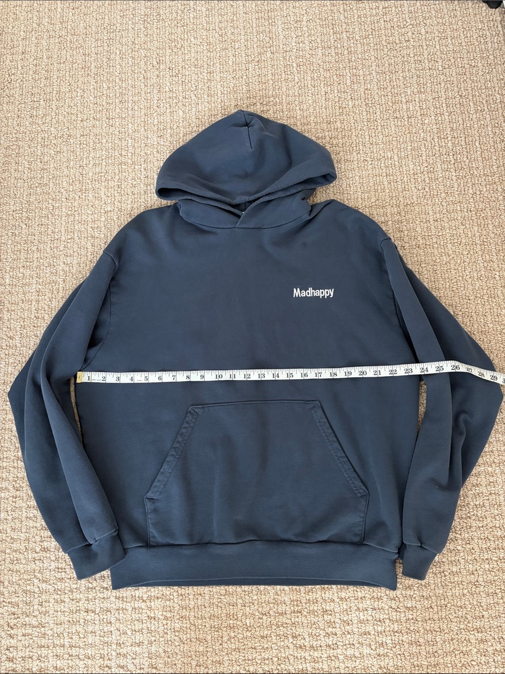 Madhappy Men's Navy Crewneck Hoodie with Subtle Logo